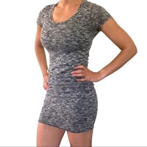 Fitted t-shirt dress with ruched side detail